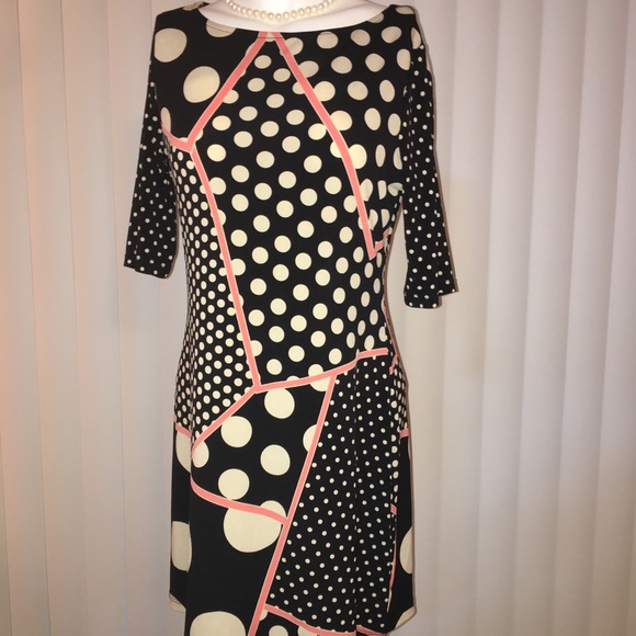 STYLE & CO. CUTE DOT DESIGN BLACK-CREAM & ORANGE - Picture 3 of 8